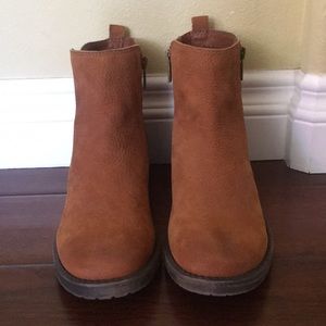 Brown lucky brand ankle boots